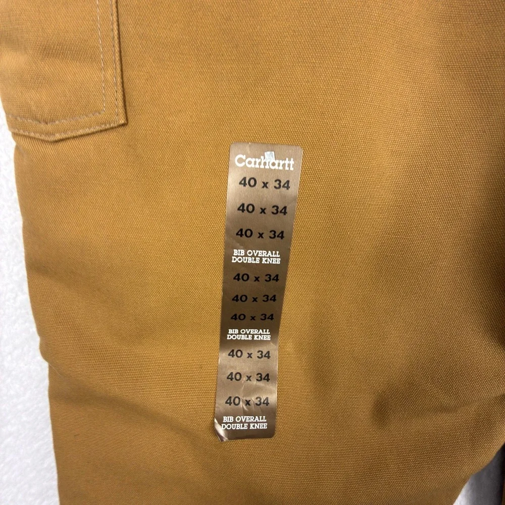 Carhartt Traditional Duck Bibs Overalls Quilt Lined 40x34 R02 BRN Brown NOS NWT